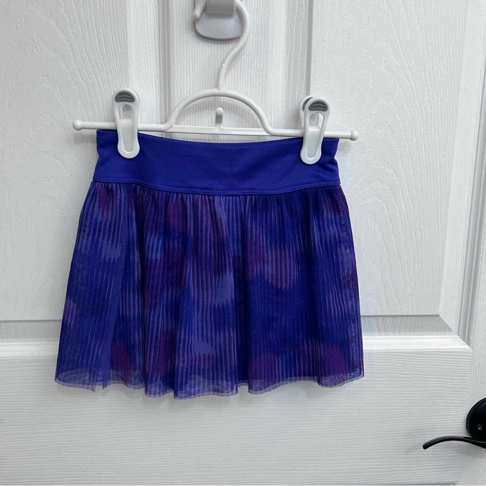 Adidas Kids Blue and Purple Pleated Skort